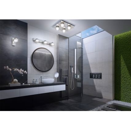 Osram - Plafonieră LED pentru baie ORBIS FLAME 4xLED/5,5W/230V 3000/4000K IP44 crom lucios