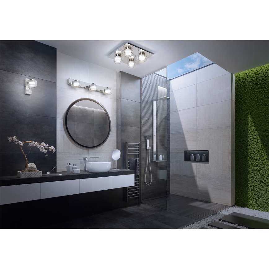 Osram - Plafonieră LED pentru baie ORBIS FLAME 4xLED/5,5W/230V 3000/4000K IP44 crom lucios
