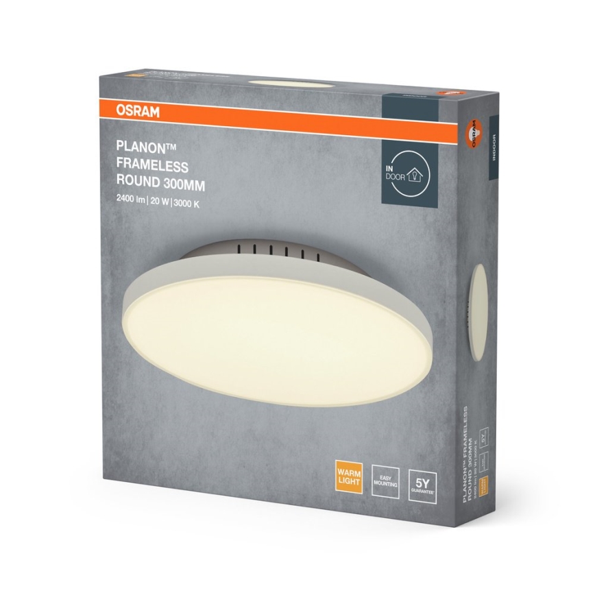 Osram - Plafonieră LED PLANON, 20 W, 230 V, 3000 K, Ø 30 cm, alb