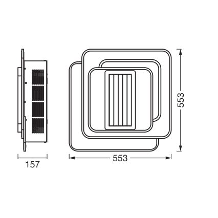 Osram - Plafonieră LED cu ventilator de tavan, dimabilă, LED/55W/230V, 3000-6500K, alb, telecomandă inclusă
