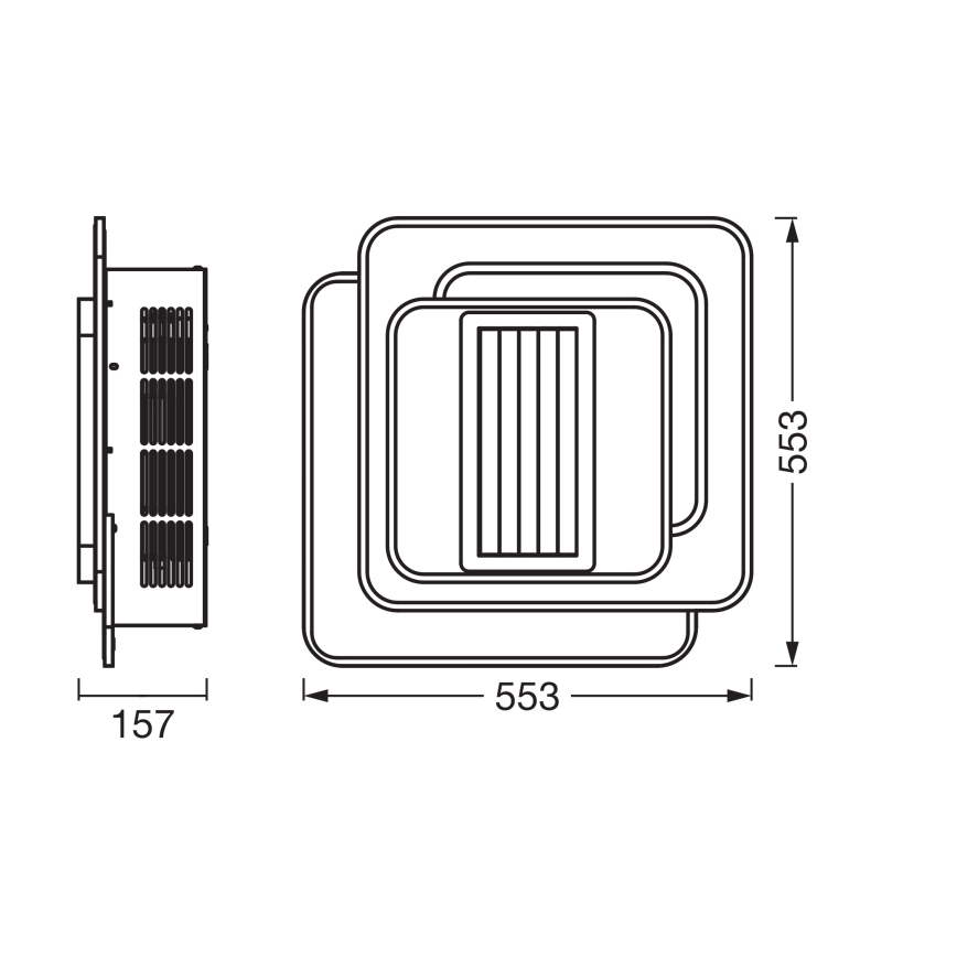 Osram - Plafonieră LED cu ventilator de tavan, dimabilă, LED/55W/230V, 3000-6500K, alb, telecomandă inclusă