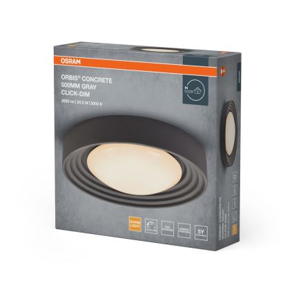 Osram - Plafonieră LED dimabilă ORBIS CONCRETE LED/24,5W/230V, Ø 50 cm, gri/beton
