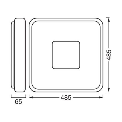 Osram - Plafonieră LED dimabilă ORBIS PIANA LED/36W/230V 48,5x48,5 cm albă