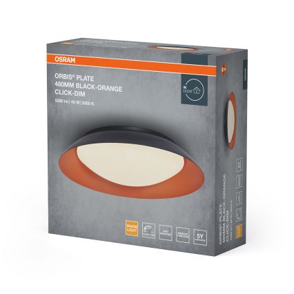Osram - Plafonieră LED dimabilă ORBIS PLATE LED/45W/230V Ø 48 cm portocaliu/negru