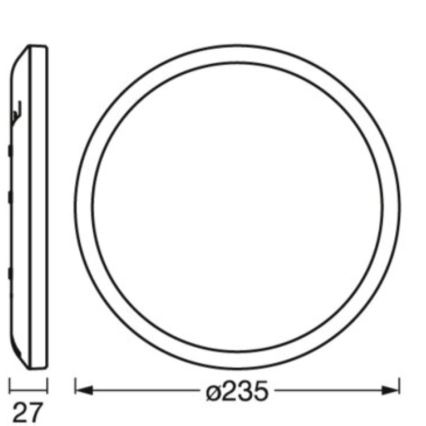 Osram - Plafonieră LED dimabilă ORBIS ULTRA SLIM LED/15W/230V 3000K Ø 23,5 cm neagră
