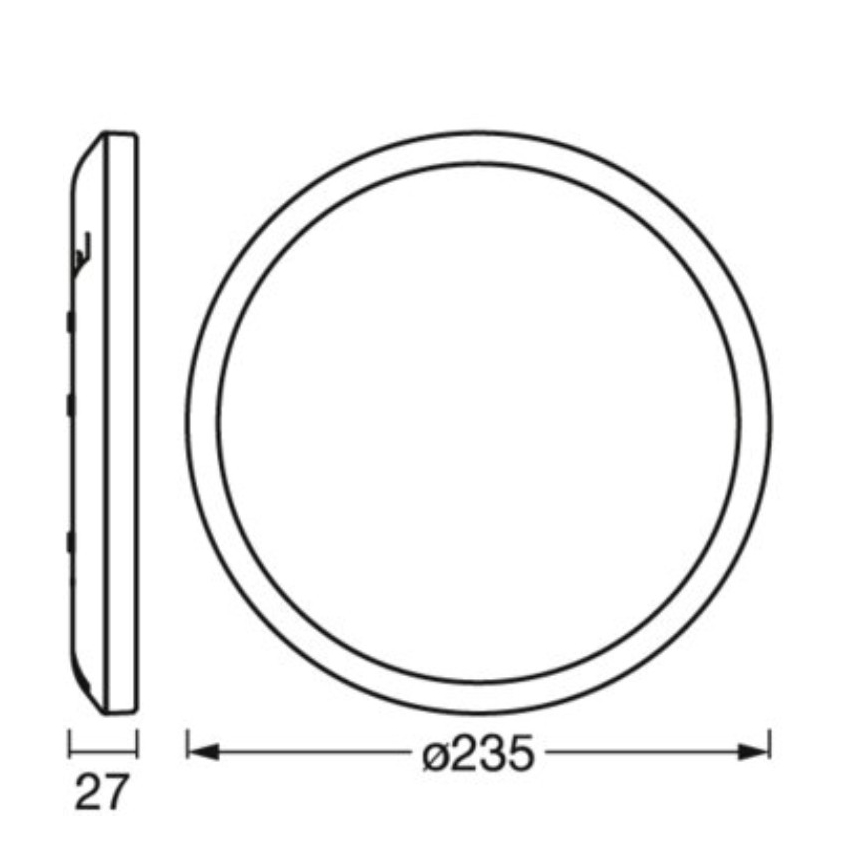 Osram - Plafonieră LED dimabilă ORBIS ULTRA SLIM LED/15W/230V 3000K Ø 23,5 cm neagră