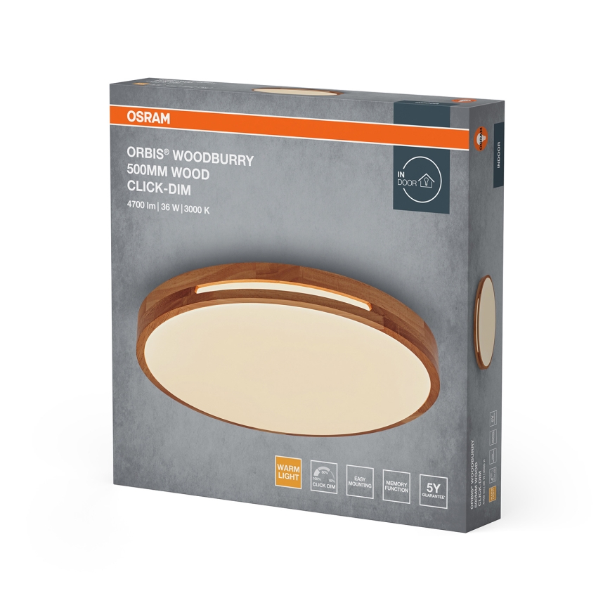 Osram - Plafonieră LED reglabilă ORBIS WOODBURRY LED/36W/230V Ø 50 cm