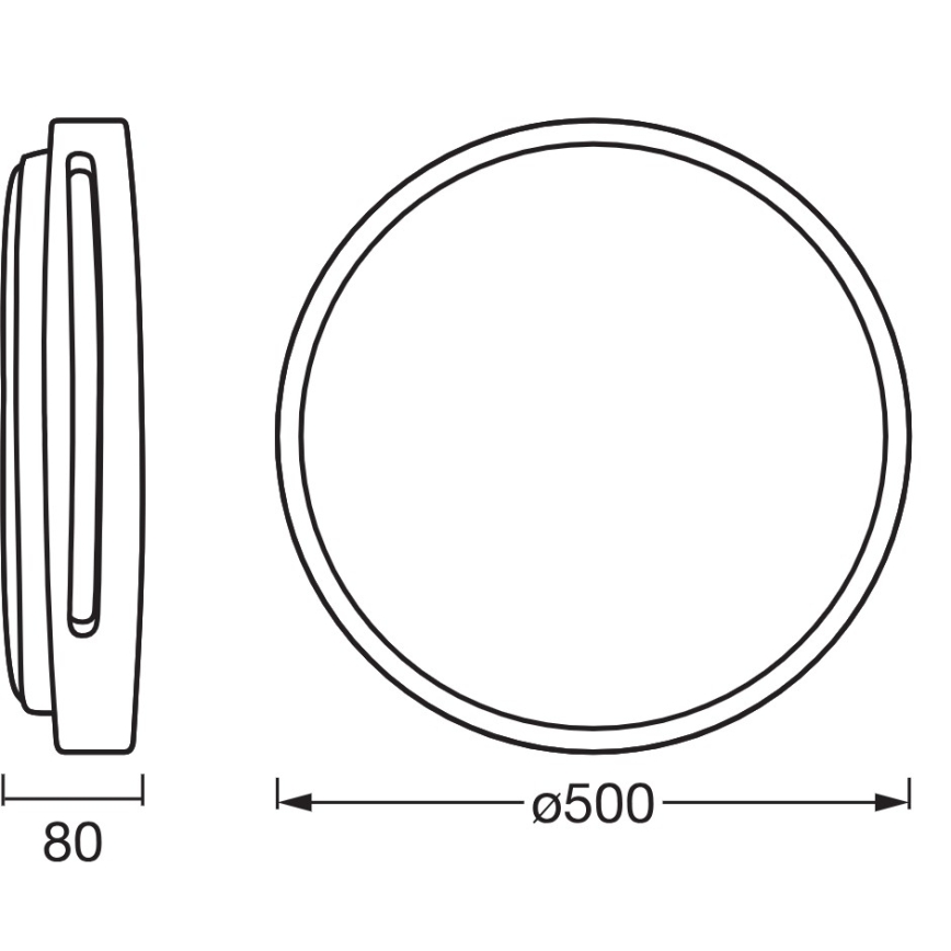 Osram - Plafonieră LED reglabilă ORBIS WOODBURRY LED/36W/230V Ø 50 cm