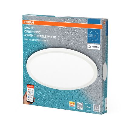 Osram - Plafonieră LED reglabilă pentru baie SMART+ DISC LED/24W/230V 3000-6500K IP44 Wi-Fi