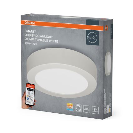 Osram - Downlight LED SMART+ reglabil, 12W/230V, Ø 20 cm, 3000-6500K, Wi-Fi