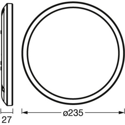Osram SMART+ ORBIS Plafonieră LED RGBW reglabilă, 19W, 230V, Ø 23,5 cm, 2700-6500K, Wi-Fi