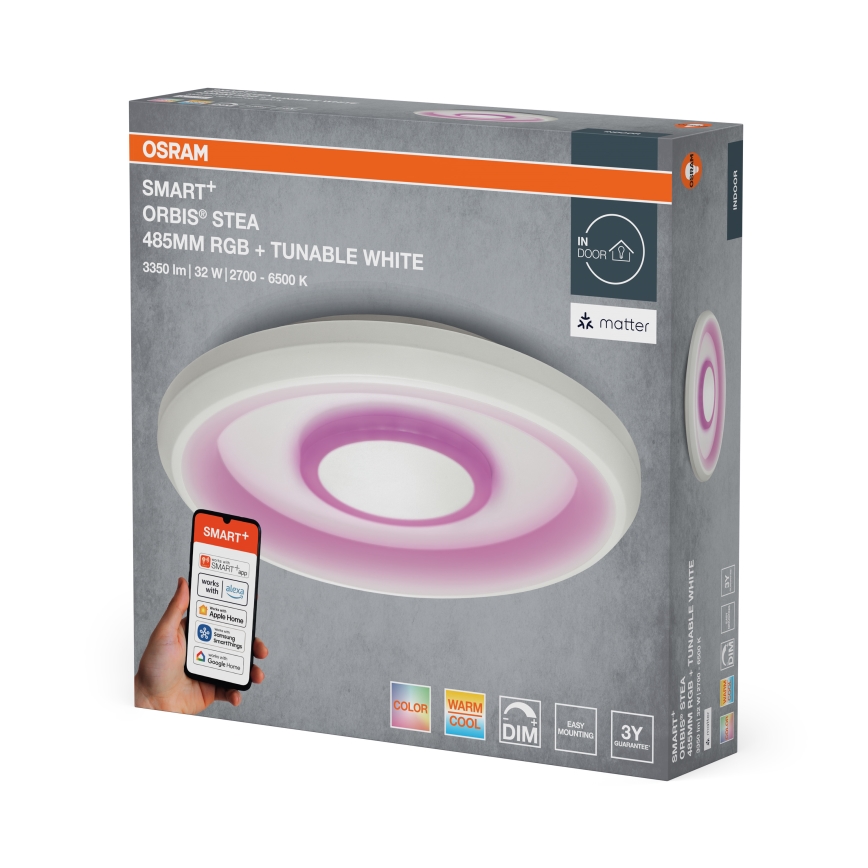 Osram - Plafonieră LED RGBW dimabilă SMART+ STEA LED/32W/230V Ø 48,5 cm 2700-6500K Wi-Fi