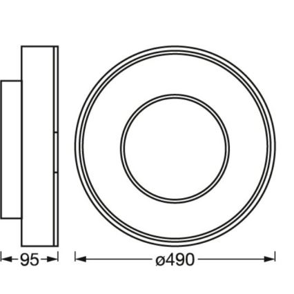 Osram- CLARIA SMART+ plafonieră LED RGBW dimabilă, 32W, 230V, 2700-6500K, Wi-Fi