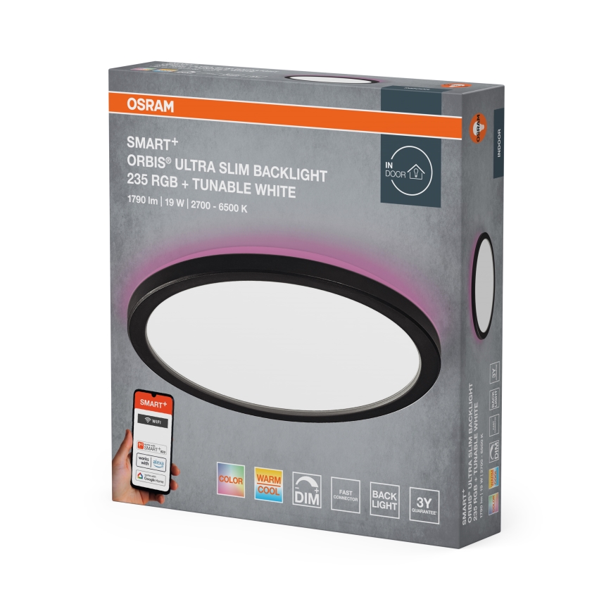 Osram - Lampă de tavan LED RGBW reglabilă SMART+ ORBIS LED/19W/230V diam. 23,5 cm 2700-6500K Wi-Fi