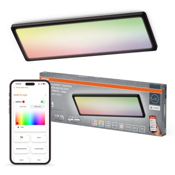 Osram - Plafonieră LED RGBW reglabilă SMART+ PLANON LED/30W/230V 2800-6500K 58x20 cm Wi-Fi IP54 neagră