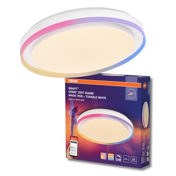 Osram - Plafonieră LED RGBW SMART+ MAGIC dimmabilă, 38W, 230V, Ø 49 cm, alb, 2700-6500K, Wi-Fi