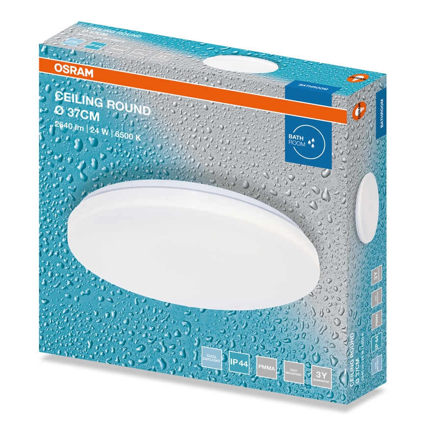 Osram - Plafonieră LED pentru baie CEILING ROUND LED/24W/230V 6500K Ø 37 cm IP44 albă