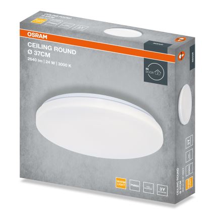 Osram - Plafonieră LED ROUND, 24W/230V, diametru 37 cm
