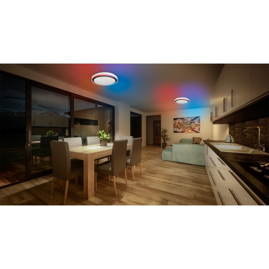 Osram SMART+ MAGIC plafonieră LED RGBW dimabilă, 38W, 230V, Ø 49 cm, negru, 2700-6500K, Wi‑Fi