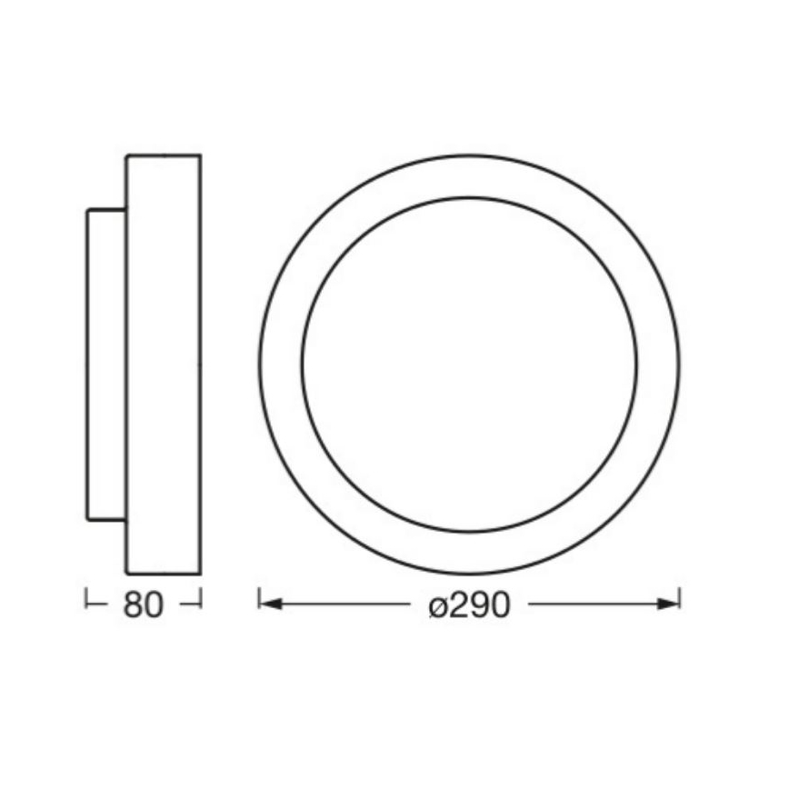 Osram - Plafonieră ORBIS MADRID, 2x E27, 10 W, 230 V, Ø29 cm, neagră