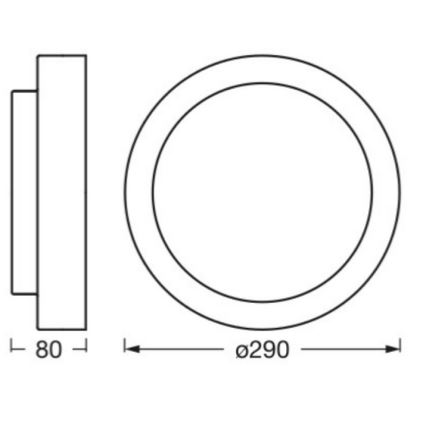 Osram - Plafonieră ORBIS MADRID 2xE27/10W/230V Ø 29 cm, finisaj lemn