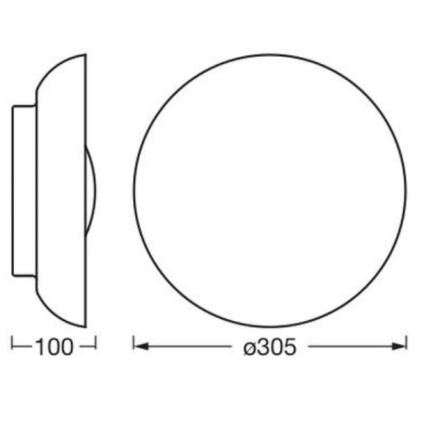 Osram - Plafonieră ORBIS MILAN, 2x E27, 10 W, 230 V, Ø 30,5 cm, maro