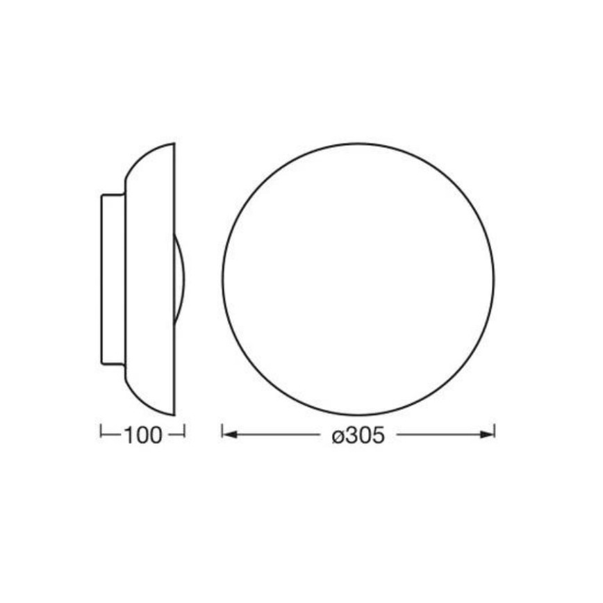 Osram - Plafonieră ORBIS MILAN, 2x E27, 10 W, 230 V, Ø 30,5 cm, maro