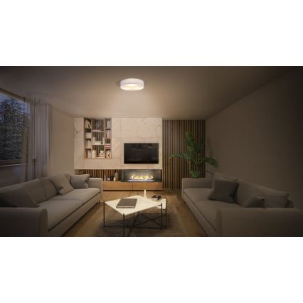 Osram - Plafonieră ORBIS PARIS 1xE27/25W/230V diam. 30 cm albă