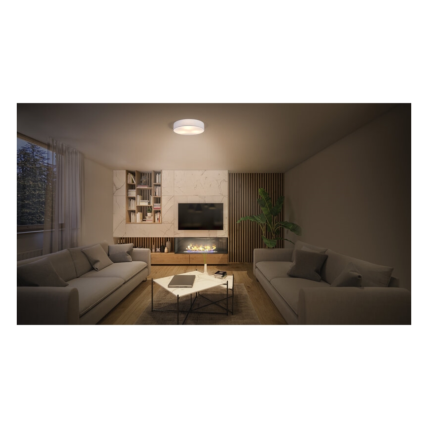 Osram - Plafonieră ORBIS PARIS 1xE27/25W/230V diam. 30 cm albă