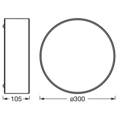Osram - Plafonieră ORBIS PARIS 1xE27/25W/230V diam. 30 cm albă