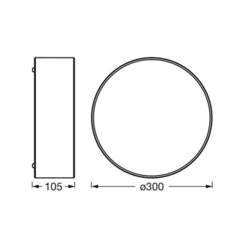 Osram - Plafonieră ORBIS PARIS 1xE27/25W/230V diam. 30 cm albă
