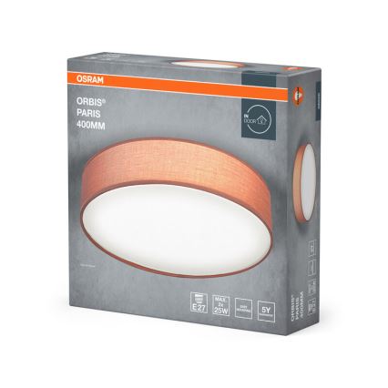 Osram - Plafonieră ORBIS PARIS 2xE27/25W/230V Ø 40 cm, maro