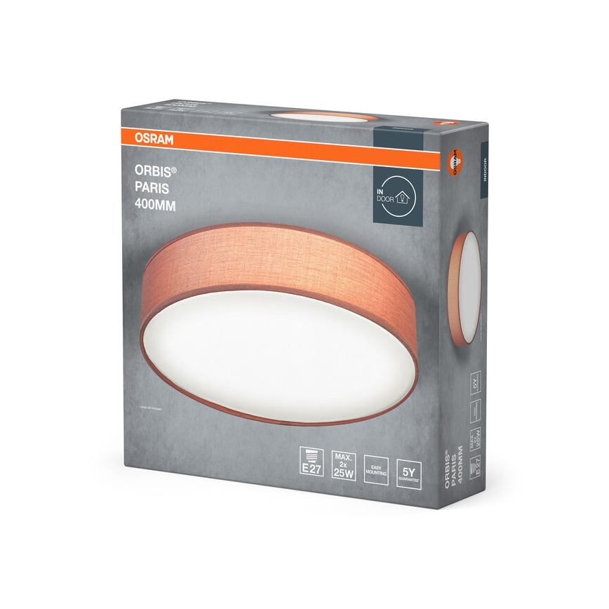 Osram - Plafonieră ORBIS PARIS 2xE27/25W/230V Ø 40 cm, maro