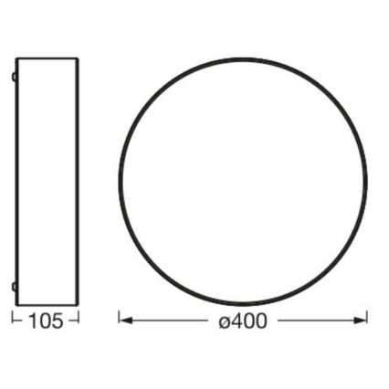 Osram - Plafonieră ORBIS PARIS 2xE27/25W/230V Ø 40 cm, maro