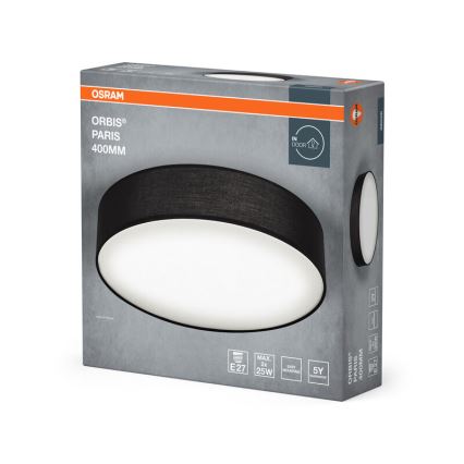 Osram - Plafonieră ORBIS PARIS 2xE27/25W/230V Ø 40 cm negru
