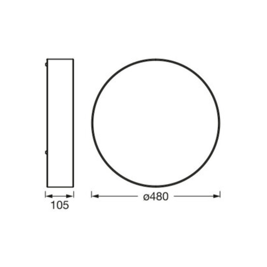 Osram - Plafonieră ORBIS PARIS 3xE27/15W/230V, diametru 48 cm, maro