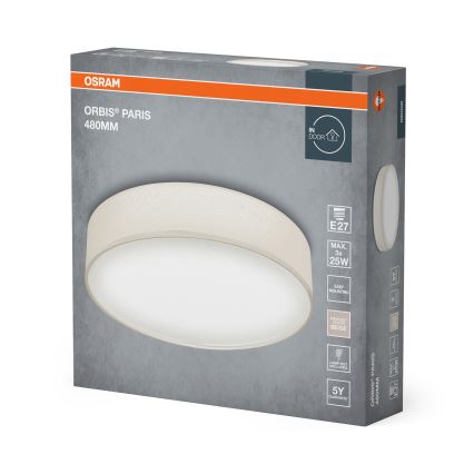 Osram - Plafonieră ORBIS PARIS, 3xE27/25W/230V, Ø 48 cm, crem