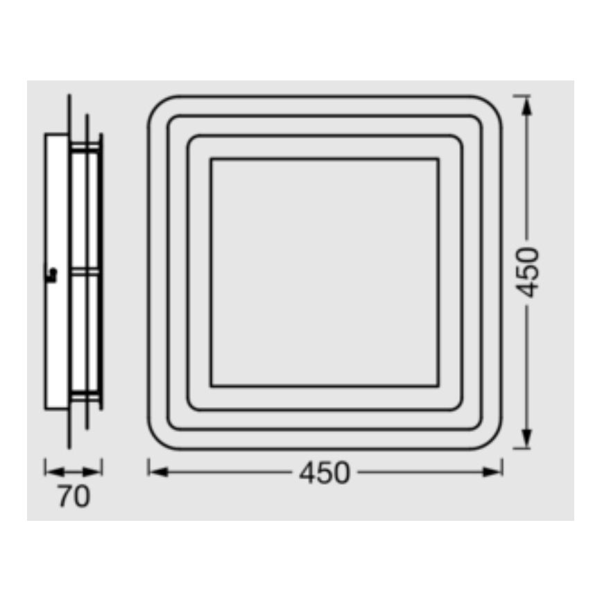 Osram - Plafonieră ORBIS SPIRAL LED, 26W, 230V, 45x45 cm, alb