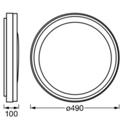 Osram - Plafonieră LED RGBW SMART+ MAGIC dimmabilă, 38W, 230V, Ø 49 cm, alb, 2700-6500K, Wi-Fi