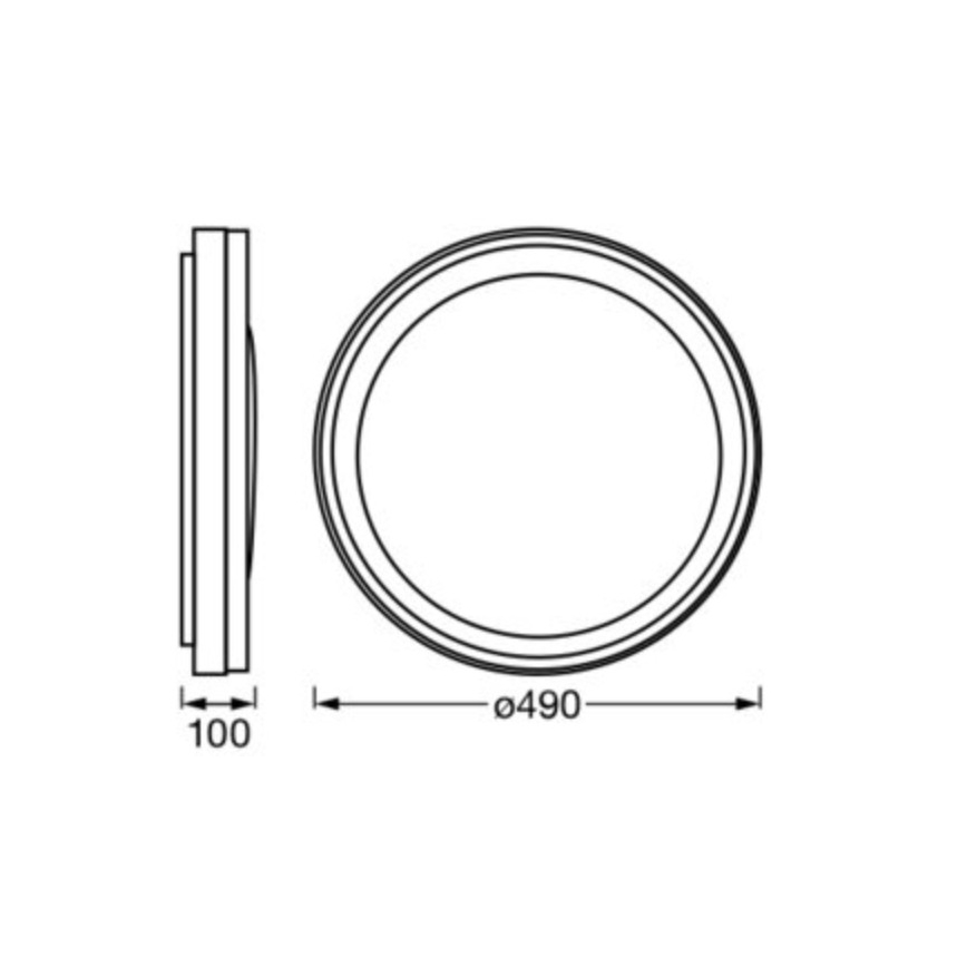 Osram - Plafonieră LED RGBW SMART+ MAGIC dimmabilă, 38W, 230V, Ø 49 cm, alb, 2700-6500K, Wi-Fi