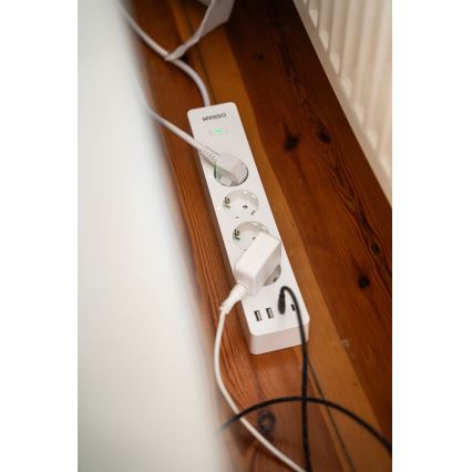 Osram – Prelungitor SMART+ cu 4 prize (tip F) + 2x USB-A + 2x USB-C, Wi‑Fi