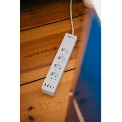 Osram – Prelungitor SMART+ cu 4 prize (tip F) + 2x USB-A + 2x USB-C, Wi‑Fi