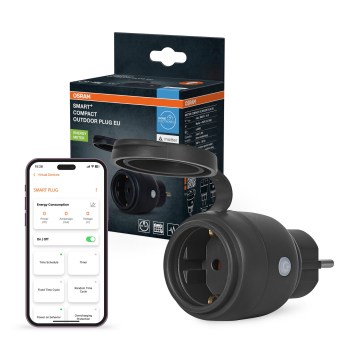 Osram - Priză inteligentă de exterior SMART+ MATTER SCHUKO 3680W/230V/16A IP44 Wi-Fi