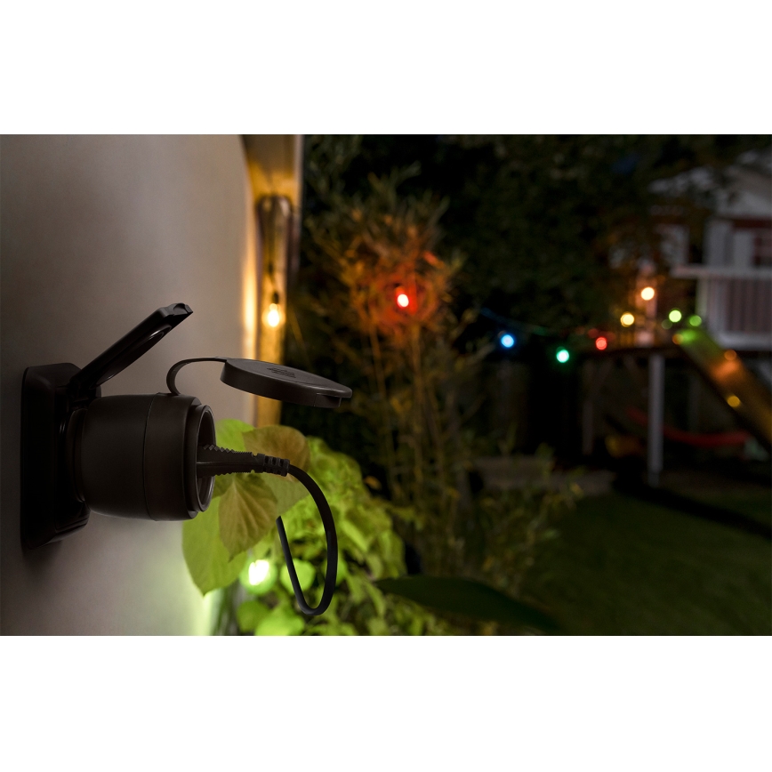 Osram - Priză inteligentă de exterior SMART+ MATTER SCHUKO 3680W/230V/16A IP44 Wi-Fi