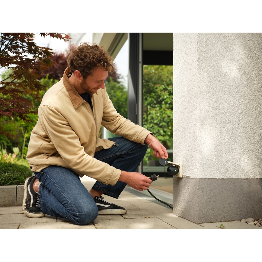 Osram - Priză inteligentă de exterior SMART+ MATTER SCHUKO 3680W/230V/16A IP44 Wi-Fi