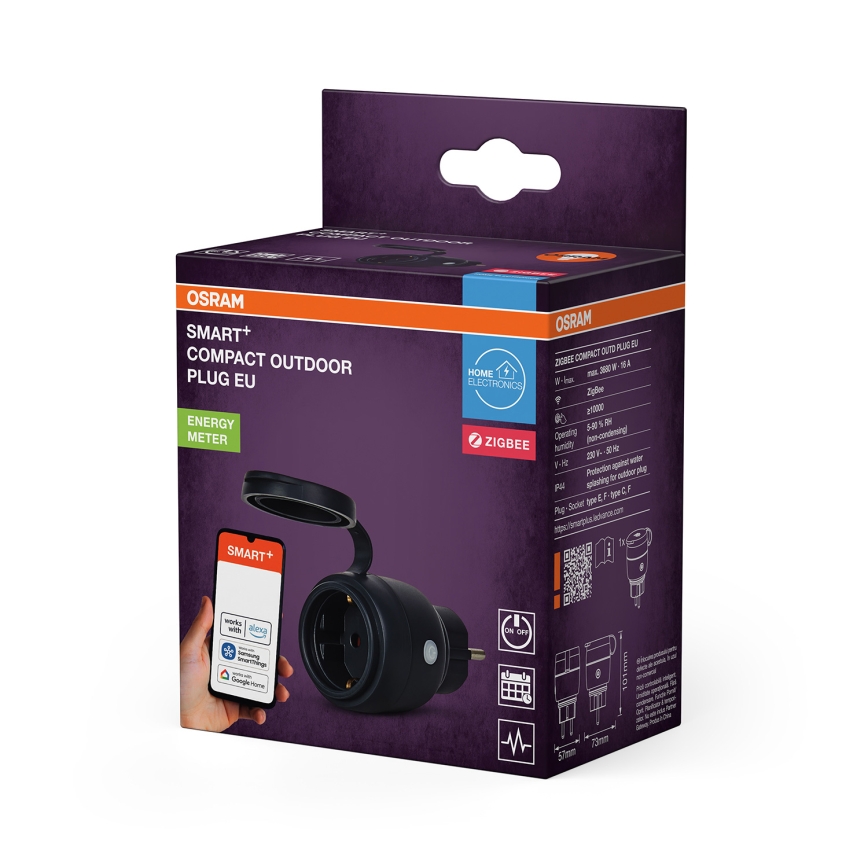 Osram - Priză inteligentă de exterior SMART+ SCHUKO 3680W/230V/16A IP44