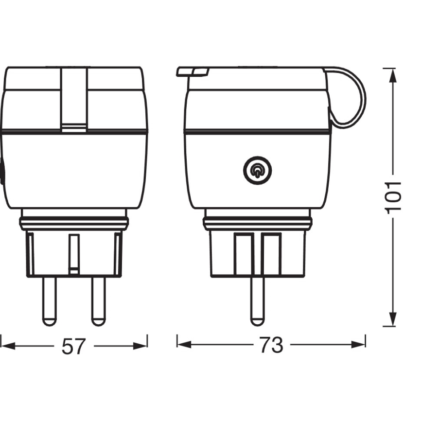 Osram - Priză inteligentă de exterior SMART+ SCHUKO 3680W/230V/16A IP44
