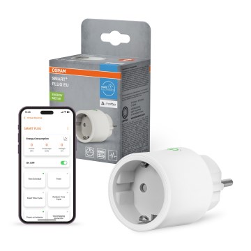 Osram - Priză inteligentă SMART+ MATTER SCHUKO 2300W/230V/10A Wi-Fi albă