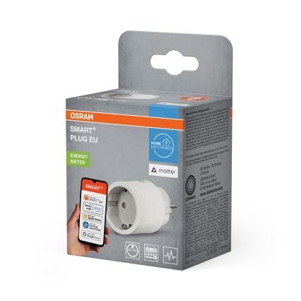 Osram - Priză inteligentă SMART+ MATTER SCHUKO 2300W/230V/10A Wi-Fi albă