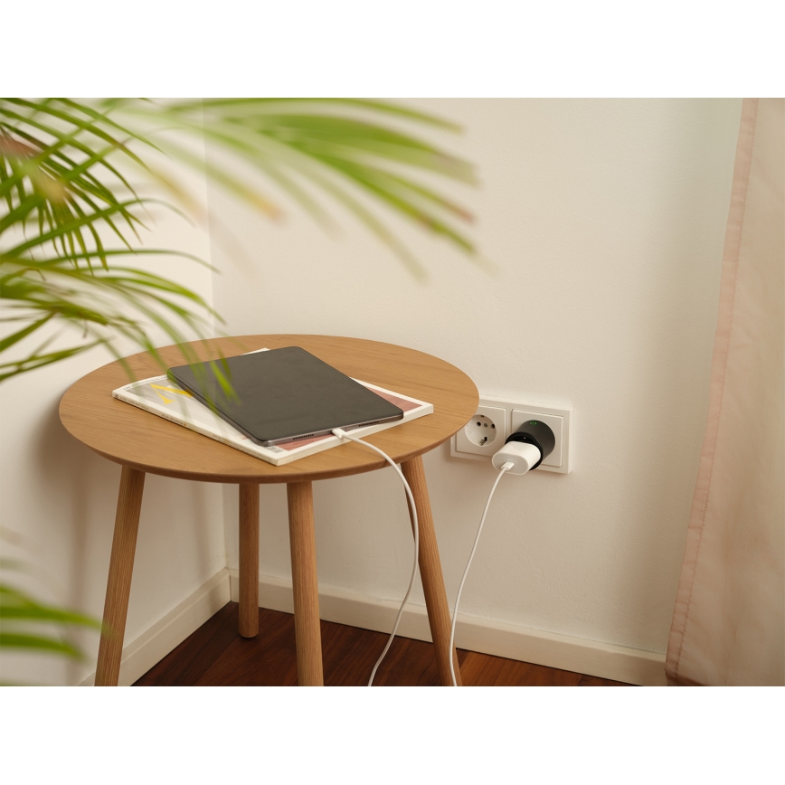 Osram - Priză inteligentă SMART+ MATTER SCHUKO 2300W/230V/10A Wi-Fi neagră